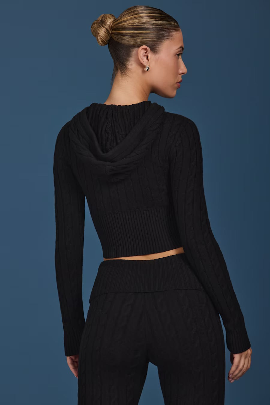 Black Cable Knit Sweater