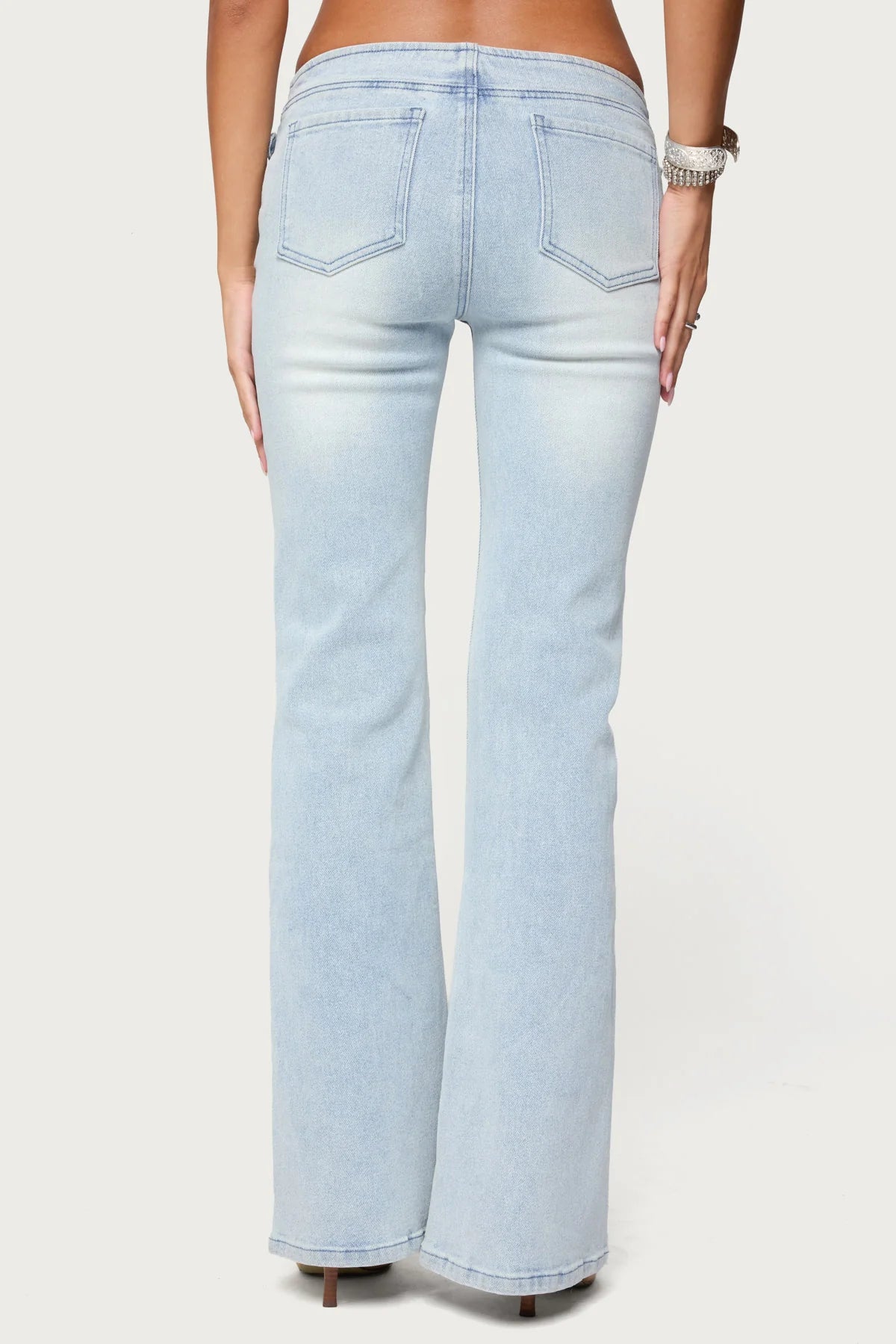 Belted Low Rise Jeans