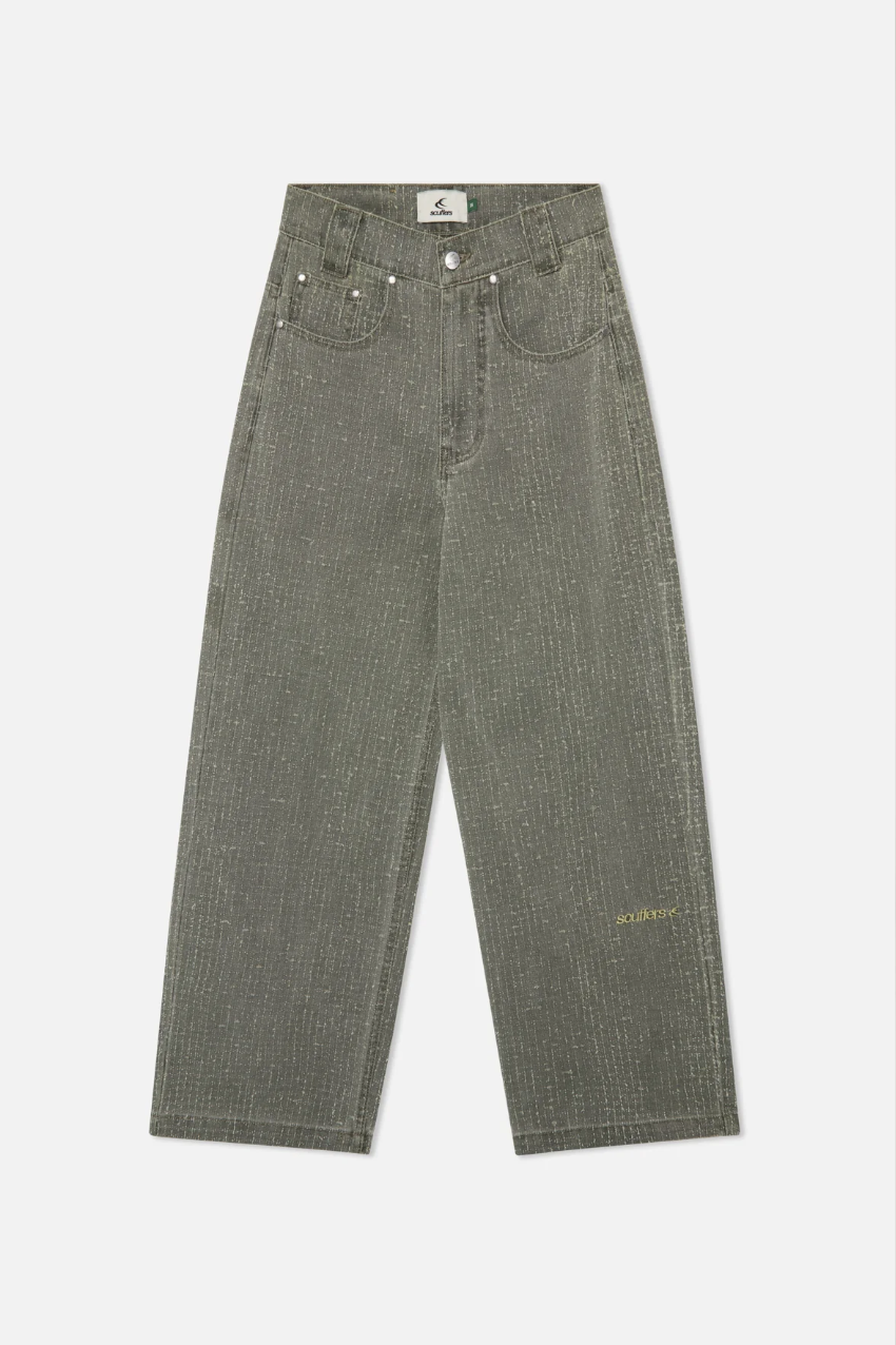 Dusty Green Stitched Pants