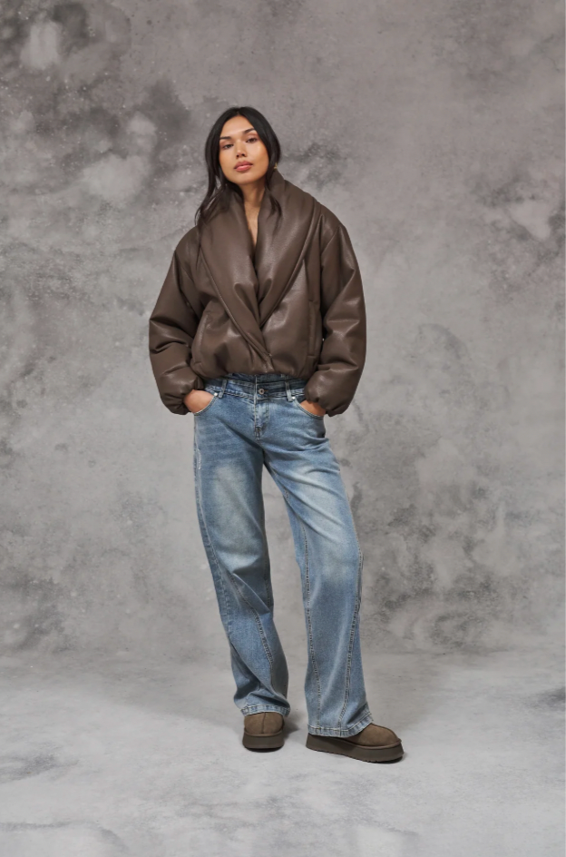 Oversized Collar Puffer Jacket